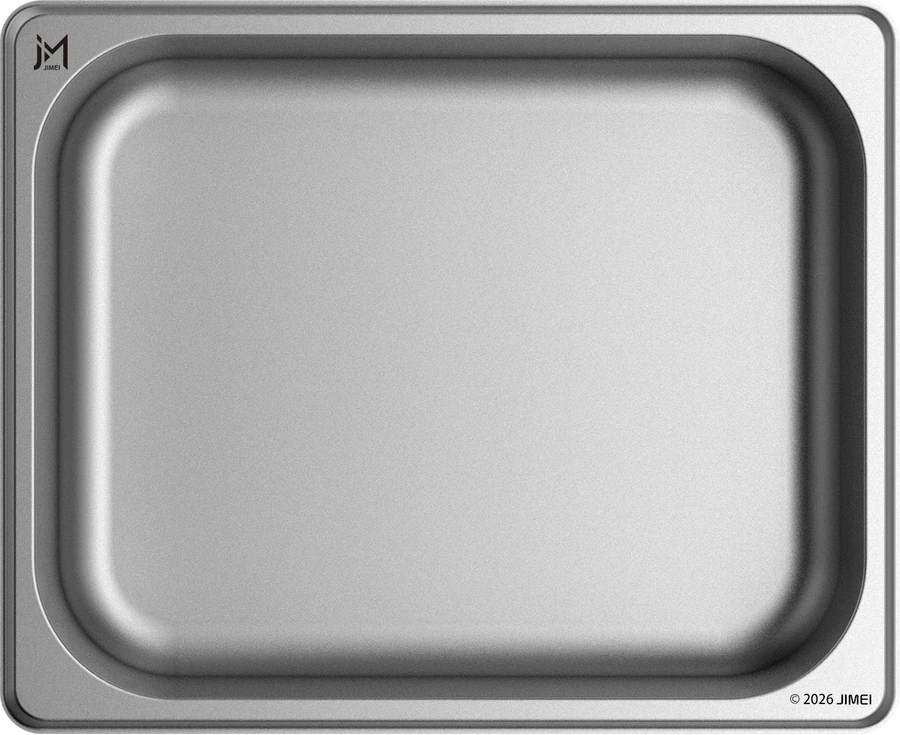 American-Style Rolled Edge GN 1/2 · 100 mm Top view