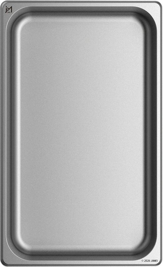 American-Style Rolled Edge GN 1/1 · 100 mm Top view
